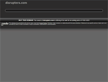 Tablet Screenshot of disrupters.com